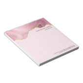 Bloc-note Parties scintillant or en marbre rose (Incliné)