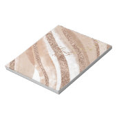 Bloc-note Parties scintillant or rose brossé (Tourné)