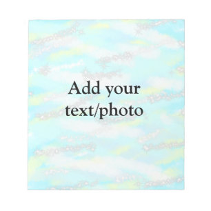 Bloc-note Parties scintillant pastel simple coloré ajouter v