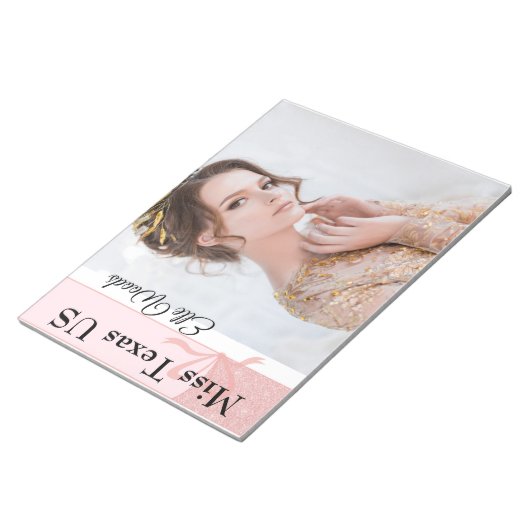 Bloc-note Parties scintillant Pastel sur mesure (Incliné)