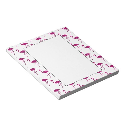 Bloc-note Parties scintillant rose brillant motif (Incliné)