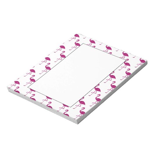 Bloc-note Parties scintillant rose brillant motif (Tourné)