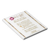Bloc-note Parties scintillant rose chaud 💋 instructions sur (Incliné)