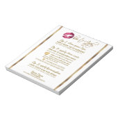 Bloc-note Parties scintillant rose chaud 💋 instructions sur (Tourné)