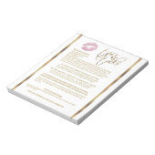 Bloc-note Parties scintillant rose Conseils et astuces (Tourné)