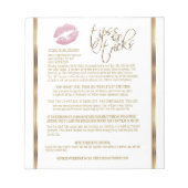 Bloc-note Parties scintillant rose Conseils et astuces (Devant)