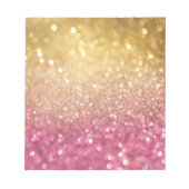 Bloc-note parties scintillant rose et or (Devant)