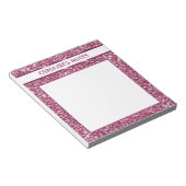 Bloc-note Parties scintillant rose Faux Regarder avec du tex (Incliné)