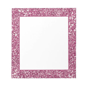 Bloc-note Parties scintillant rose Faux Texture