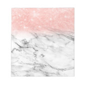 Bloc-note Parties scintillant rose Gold Blush Ombre en marbr (Devant)
