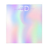 Bloc-note Parties scintillant rose holographique rose or vio (Devant)