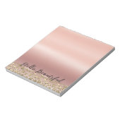 Bloc-note Parties scintillant rose or glam Leopard (Tourné)
