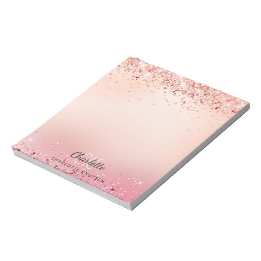 Bloc-note parties scintillant rose or rousse rose (Tourné)