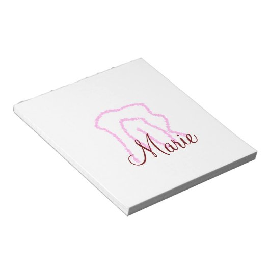 Bloc-note Parties scintillant rose simple arc-en-ciel abstra (Incliné)