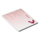 Bloc-note Parties scintillant roses modernes et talons hauts (Incliné)