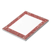 Bloc-note Parties scintillant rouge Faux Texture look design (Tourné)