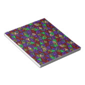 Bloc-note Parties scintillant. Rouge, vert, violet. (Incliné)