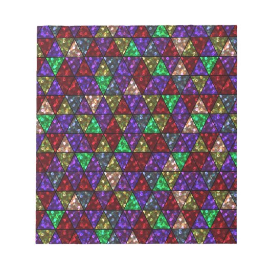 Bloc-note Parties scintillant. Rouge, vert, violet. (Devant)