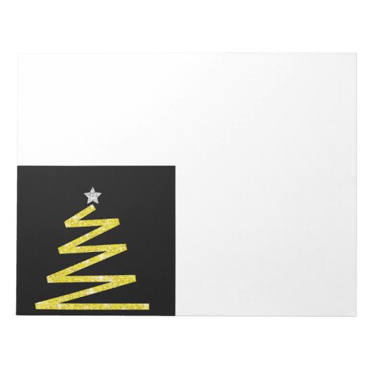 Bloc-note Parties scintillant sapin de Noël (Devant)