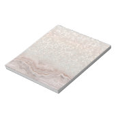 Bloc-note Parties scintillant tendance Marbre Belle Rose Or (Tourné)
