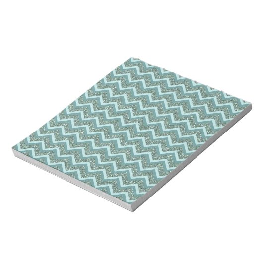 Bloc-note Parties scintillant turquoise (Tourné)