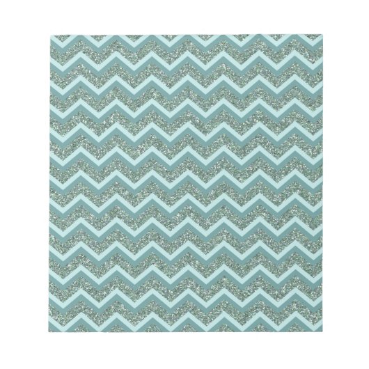 Bloc-note Parties scintillant turquoise (Devant)