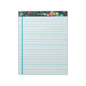 Bloc-note Parties scintillant Turquoise foncée doublée Perso (Tourné)