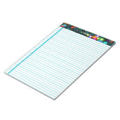 Bloc-note Parties scintillant Turquoise foncée doublée Perso (Incliné)