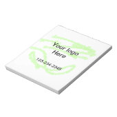 Bloc-note Parties scintillant verte simple ajouter votre num (Tourné)