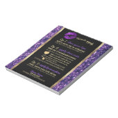 Bloc-note Parties scintillant violet Lip Comment appliquer l (Tourné)