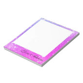 Bloc-note Parties scintillant violet rose chaud Sparkle Faux (Tourné)