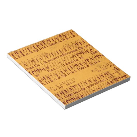 Bloc-note Partition de chant grégorien (Incliné)