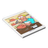 Bloc-note Paruline de pêche amusant LTCartoons (Incliné)