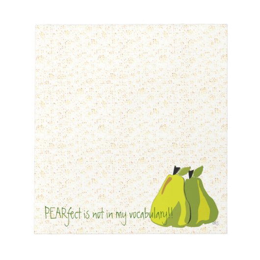 Bloc-note Pas assez PEARfect (Devant)