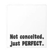 Bloc-note Pas Concédé, Juste Parfait (Devant)