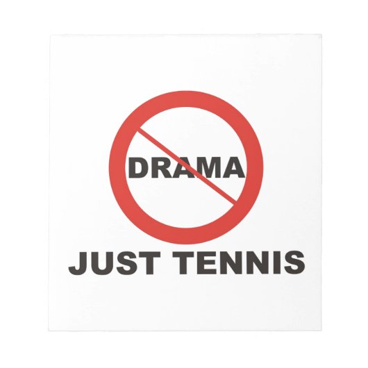 Bloc-note Pas de drame, juste du tennis (Devant)