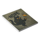 Bloc-note Pas De Rois En Amérique Chat Noir Drôle Kicking Cr (Incliné)