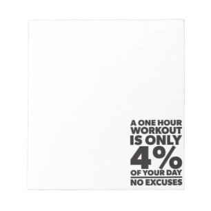 Bloc-note Pas D'Excuses - Un De Nos Exercices Est 4% De Votr
