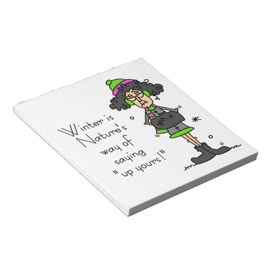 Bloc-note Pas un fan d'hiver (Incliné)