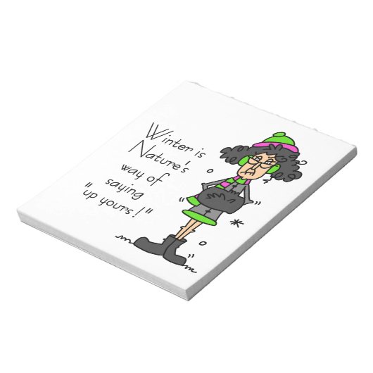 Bloc-note Pas un fan d'hiver (Tourné)