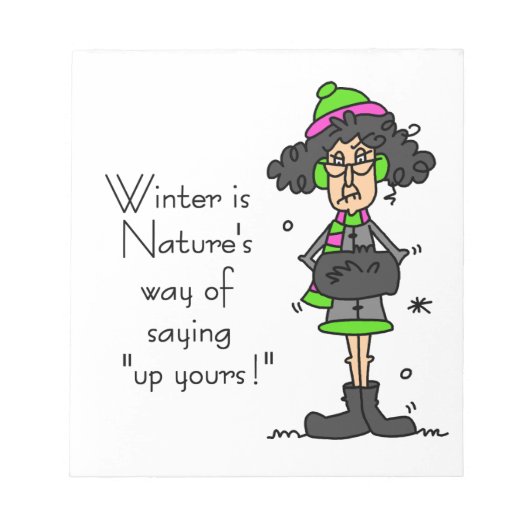 Bloc-note Pas un fan d'hiver (Devant)