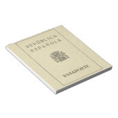 Bloc-note Passeport de la République espagnole ancienne (pap (Incliné)