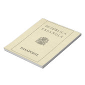 Bloc-note Passeport de la République espagnole ancienne (pap (Tourné)