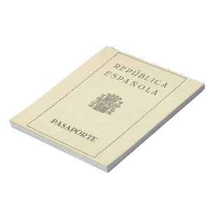Bloc-note Passeport de la République espagnole ancienne (pap
