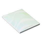 Bloc-note Pastel Aqua Tropical Retro Watercolor Waves (Incliné)