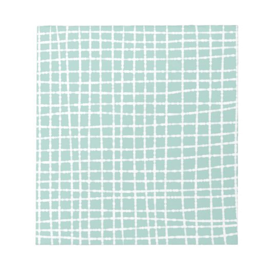 Bloc-note Pastel Blue Check Motif Delicate et fonctionnel (Devant)