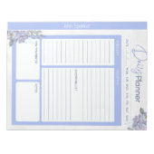 Bloc-note Pastel Blue Floral Daily Planner (Devant)