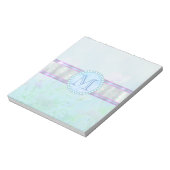 Bloc-note Pastel Blue Floral Monogramme (Tourné)