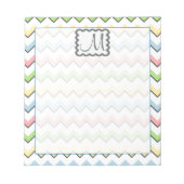 Bloc-note Pastel Chevron avec Monogram de Shirley Taylor (Devant)