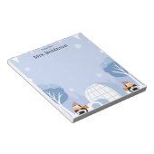 Bloc-note Pastel Cute Reindeer Christmas Teacher Notepad (Incliné)